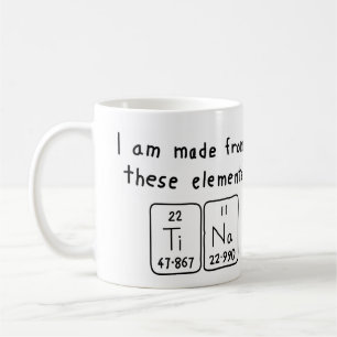 Café Caneca do nome da mesa periódica de Tina