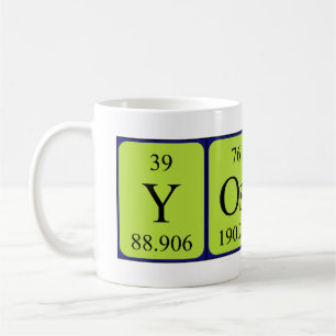 Café Caneca do nome da mesa periódica de Yoshi
