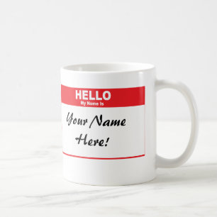 Café Caneca do nome de etiqueta