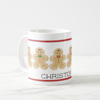 Café Caneca do nome do Natal do homem de pão-de-espécie