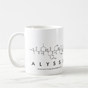 Café Caneca do nome do peptide de Alyssa