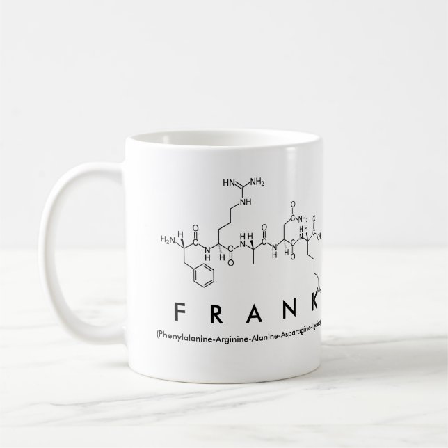 Café Caneca do nome do peptide de Frank (Esquerda)