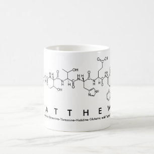 Café Caneca do nome do peptide de Matthew