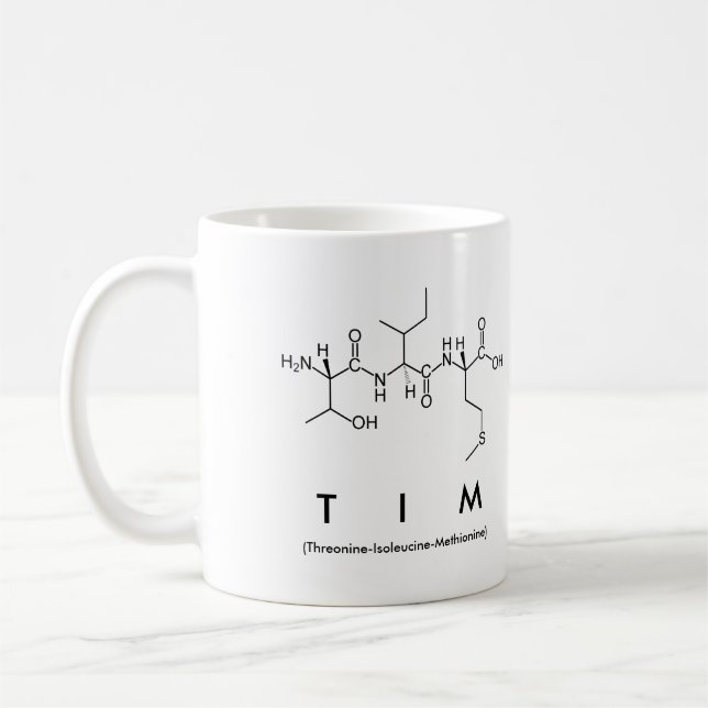 Café Caneca do nome do peptide de Tim (Esquerda)