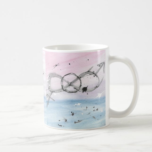 Café caneca do Orgulho de Genderfluido (Direita)