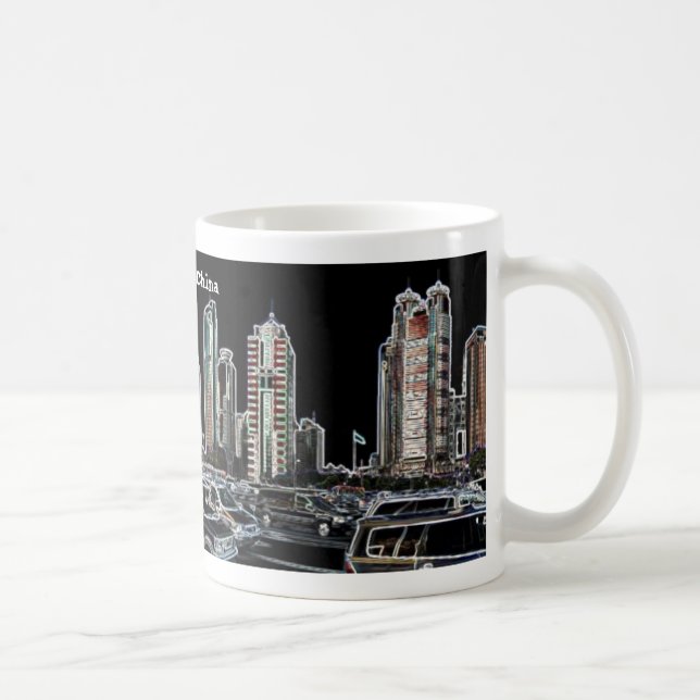 Café Caneca do panorama do arranha-céus de Shanghai (Direita)