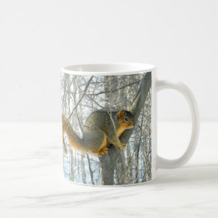 Café Caneca do perfil do esquilo de Fox (inverno)
