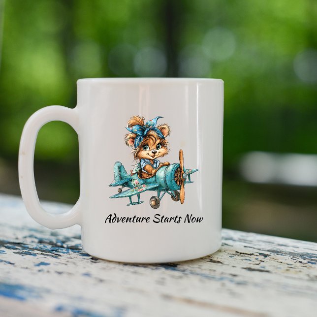 Café Caneca do Piloto de Cachorro Retro (Criador carregado)