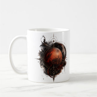 Café Caneca do Planeta Celestial Órbita Carmesim de Mar