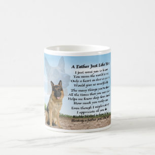 Café Caneca do poema do pai do cão de german shepherd