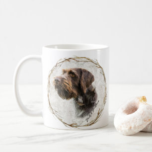 Café Caneca do Pointer de Cabelo Rijo Alemão