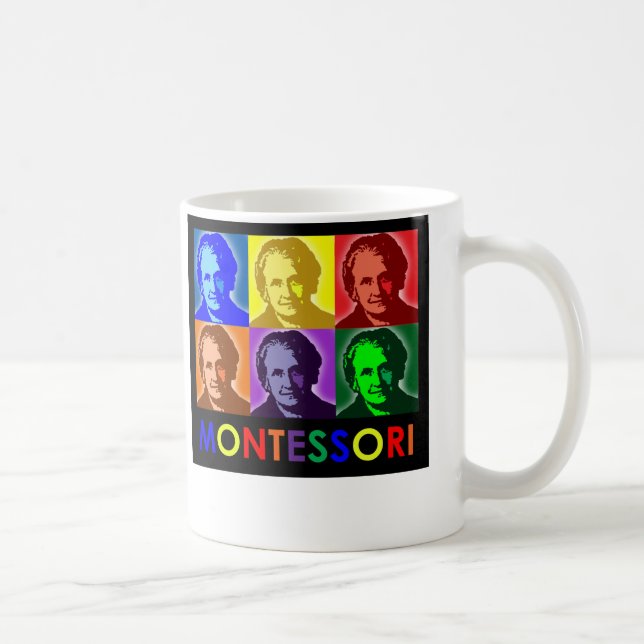 Café Caneca do pop art de Maria Montessori (Direita)