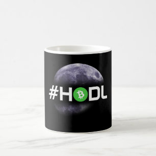 Café Caneca do preto do dinheiro de Bitcoin da lua do