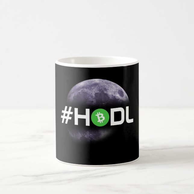 Café Caneca do preto do dinheiro de Bitcoin da lua do (Centro)
