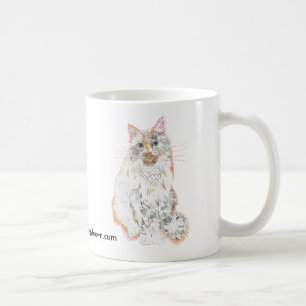 Café Caneca do príncipe Pisco de peito vermelho Gato