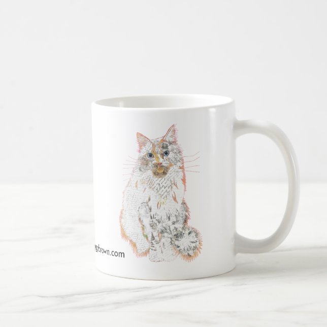 Café Caneca do príncipe Pisco de peito vermelho Gato (Direita)