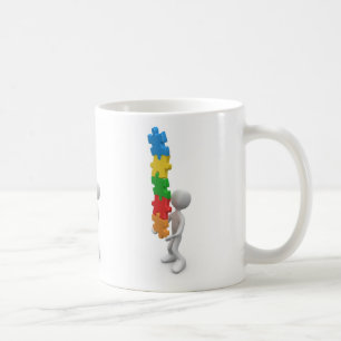 Café Caneca do quebra-cabeça de serra de vaivém