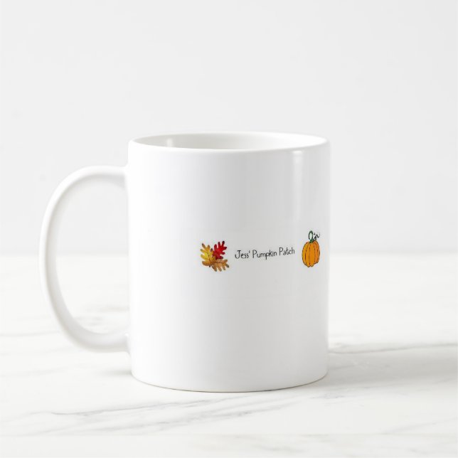 Café Caneca do remendo da abóbora de Jess (Esquerda)