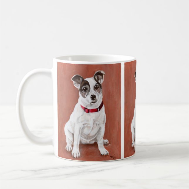 Café Caneca do retrato de Jack Russell Terrier (Esquerda)