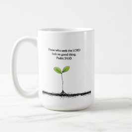 Café Caneca do Salmo 34:10 Bíblia Cristã Presente de En