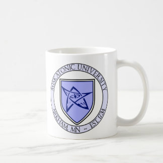 Café Caneca do selo da universidade de Miskatonic