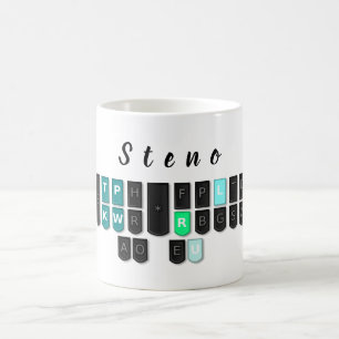 Café Caneca do teclado de Steno