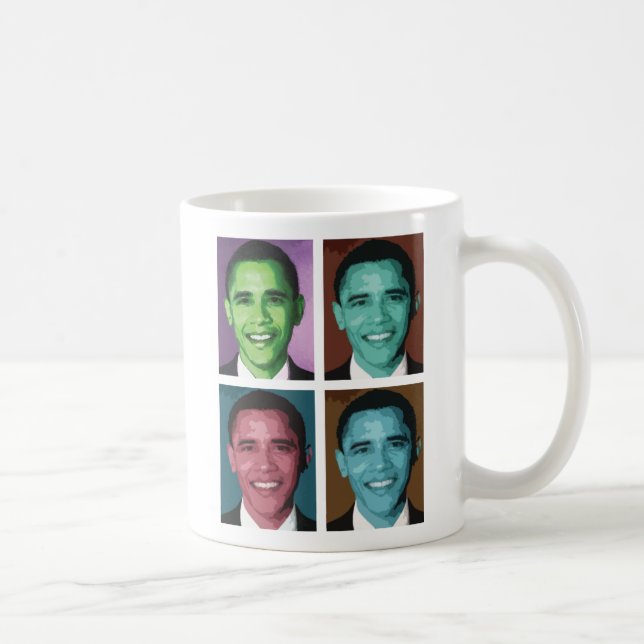 Café Caneca do tecnicolor de Obama (Direita)