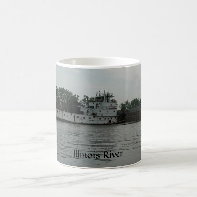 Café Caneca do Towboat LJ Sullivan do rio de Illinois (Centro)