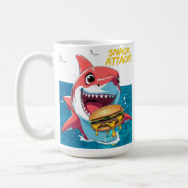 Café Caneca do Tubarão Ataque de Lanche