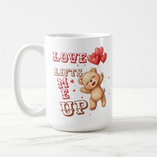 Café Caneca do Ursinho de Pelúcia Fofo Amor Levanta