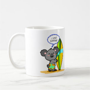 Café Caneca do urso de Koala do surf
