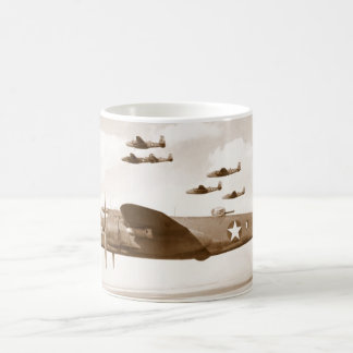 Café Caneca do vôo do bombardeiro de B-25 Mitchell