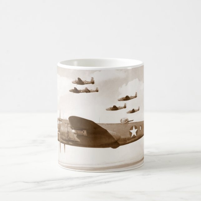 Café Caneca do vôo do bombardeiro de B-25 Mitchell (Centro)