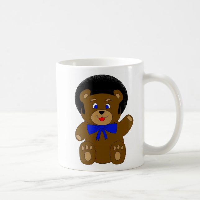Café caneca dobro afro do urso de ursinho (Direita)