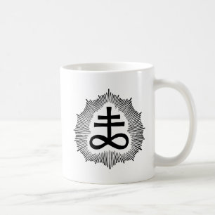 Café Caneca dobro do branco de Sigil do Brimstone de