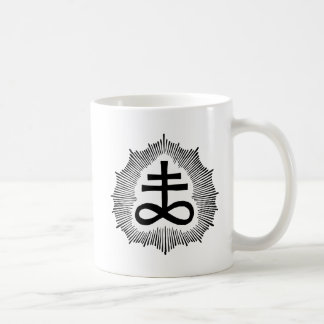 Café Caneca dobro do branco de Sigil do Brimstone de