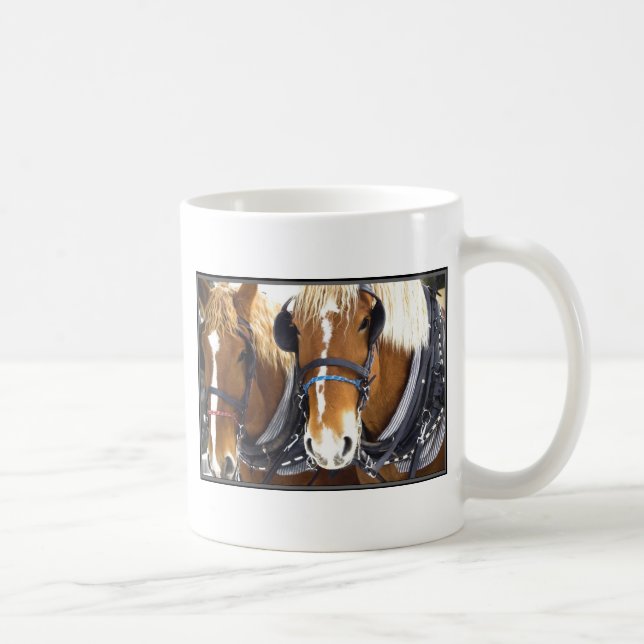 Café Caneca dos cavalos de esboço de Clydesdale (Direita)
