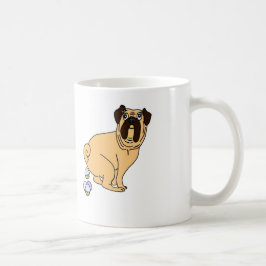 Café Caneca dos cupcakes de Pooping do Pug