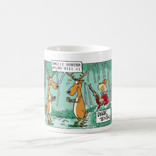 Café Caneca dos desenhos animados da caça de Texting