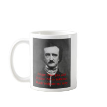 Caneca dos haicais de Edgar Allan Poe