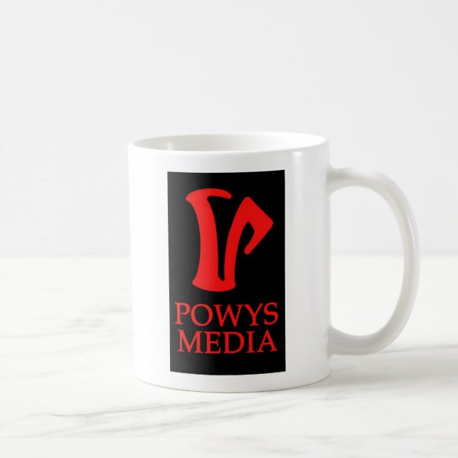 Café Caneca dos meios de Powys (logotipo 2) (Direita)