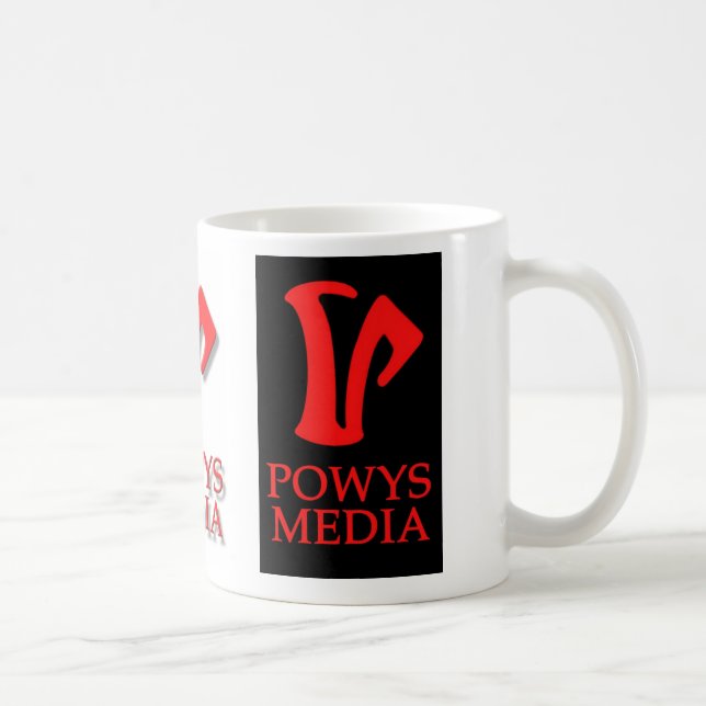 Café Caneca dos meios de Powys (logotipo 3) (Direita)