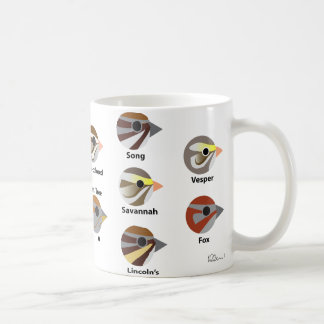 Café Caneca dos pardais de BirdFace (com etiquetas)
