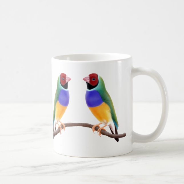 Café Caneca dos passarinhos de Gouldian (Direita)