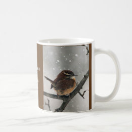 Café Caneca dos pássaros do inverno:  Carriça de