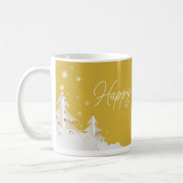 Café Caneca Dourada de Inverno - Feliz Férias