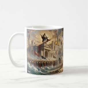 Café Caneca Ecos Triunfantes Através de Ruínas Antigas