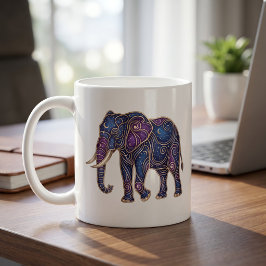 Café Caneca Elefante Celestial Linha de Arte de Luxo