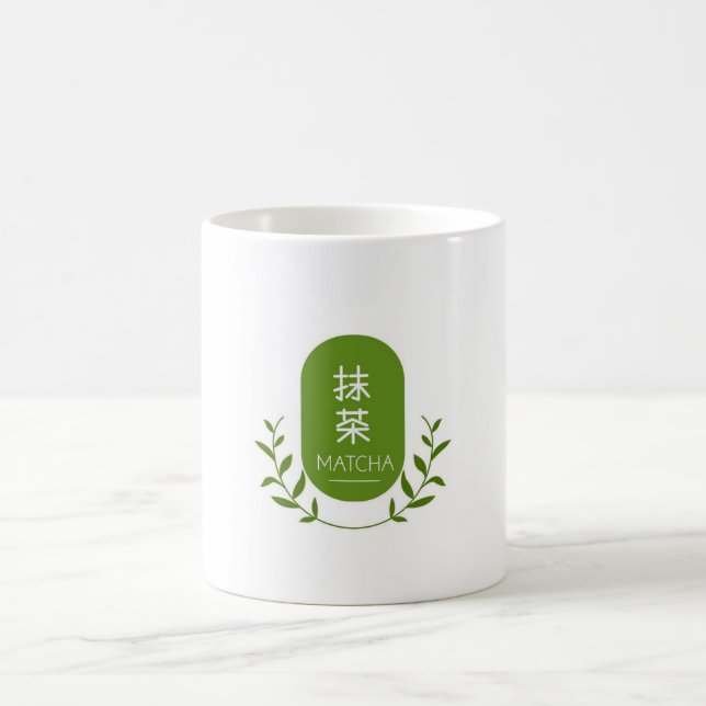 Café Caneca elegante de bebida de matcha (Centro)