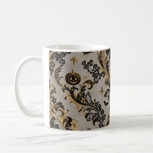 Café Caneca Elegante de Halloween em Damask